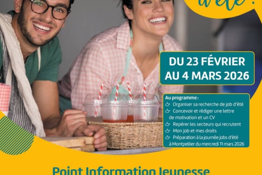 SAINT JEAN DE VEDAS Ateliers Jobs d'été!