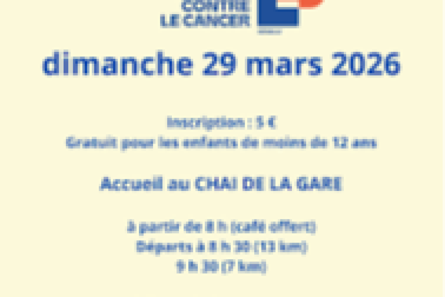 GIGNAC La Marche de la Ligue contre le cancer