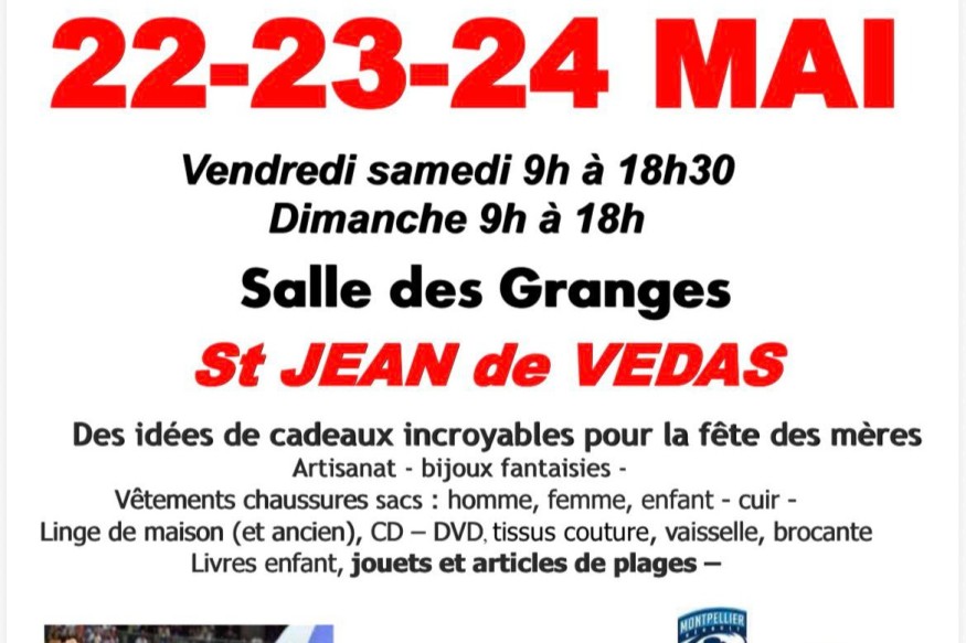 ST JEAN DE VEDAS Braderie Solidaire