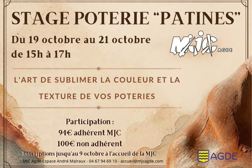 AGDE Stage de Poterie